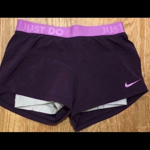 Nike running shorts with built-in spandex
